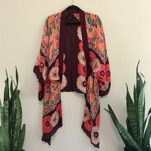 Anna Sui silk kimono wrap top